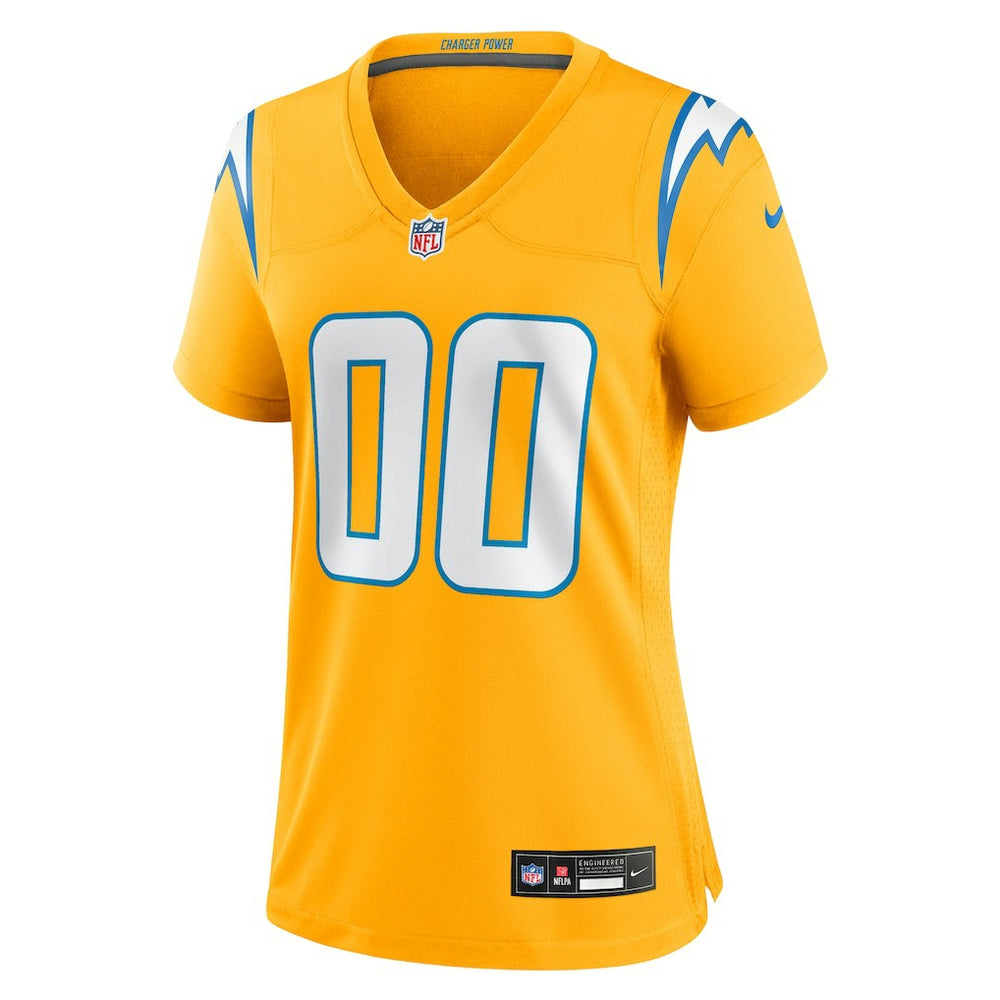 Los Angeles Chargers Women's Alternate Charger Power Game Custom Jersey - Gold sale