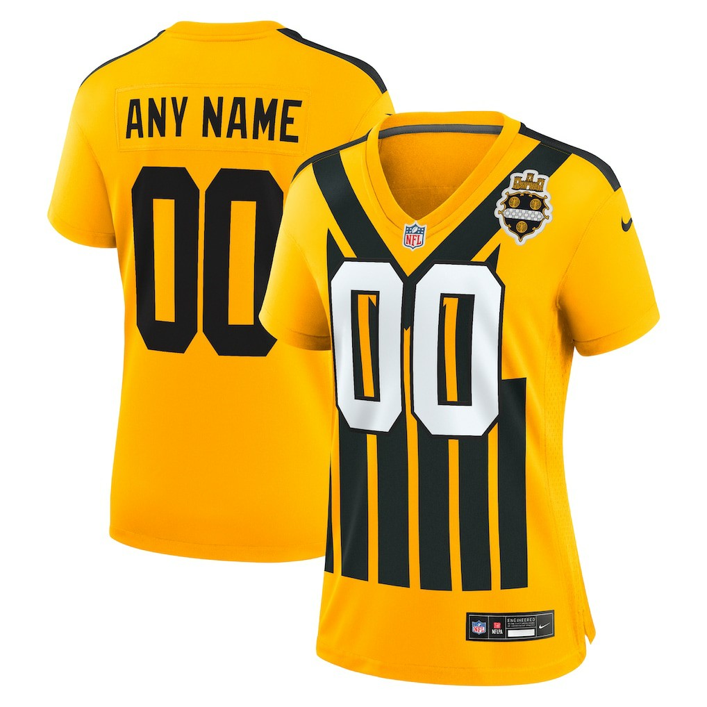 Pittsburgh Steelers Women's Alternate 1933 Throwback Game Custom Jersey - Gold for sale