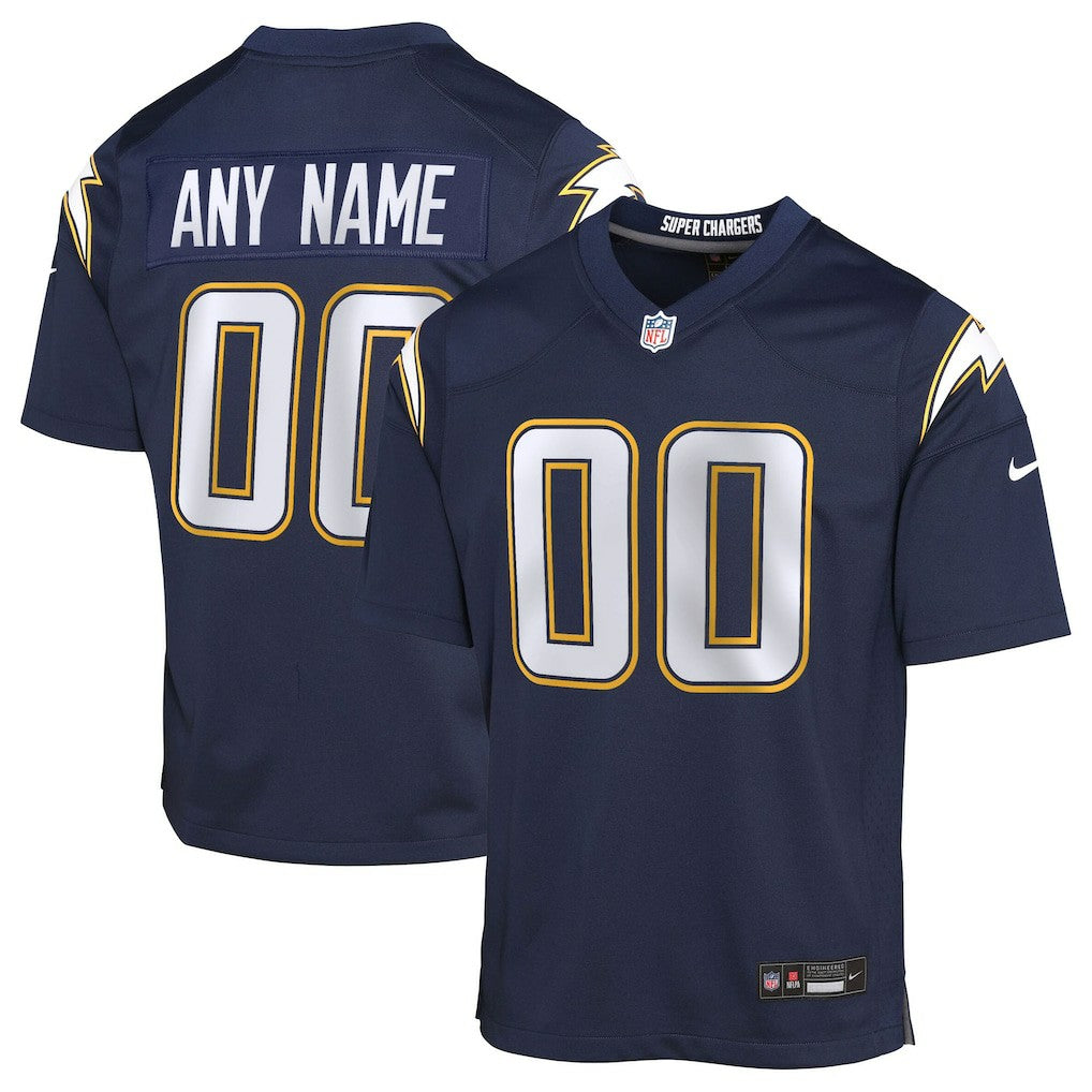 Los Angeles Chargers Youth Alternate Super Chargers Game Custom Jersey - Navy outlet