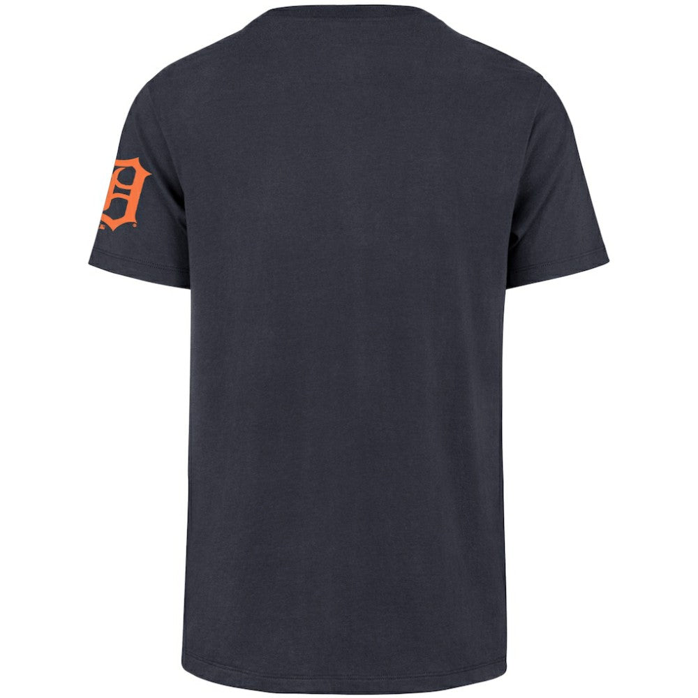 Detroit Tigers Upside Down Two-Peat Franklin T-Shirt Navy