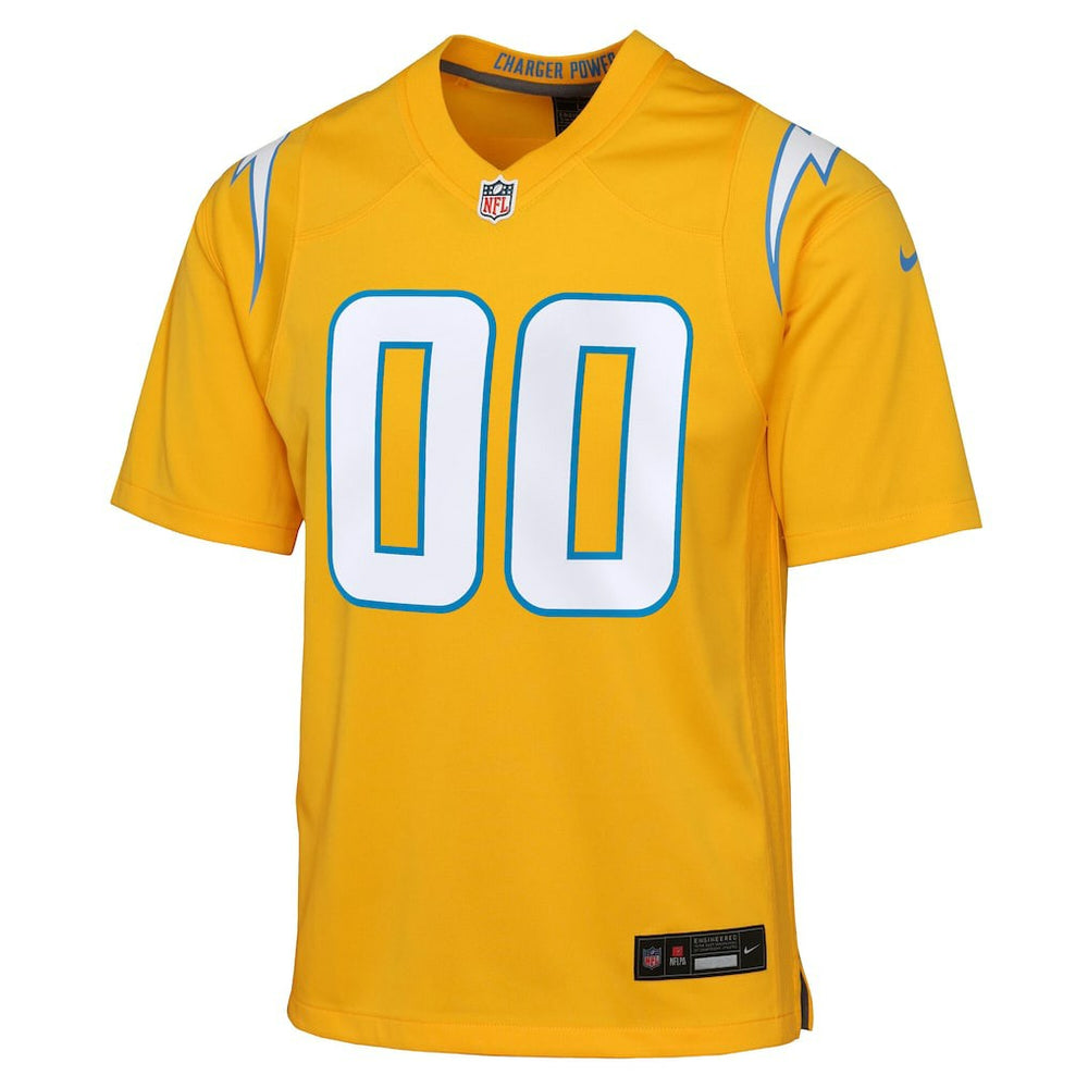 Los Angeles Chargers Youth Alternate Charger Power Game Custom Jersey - Gold discount