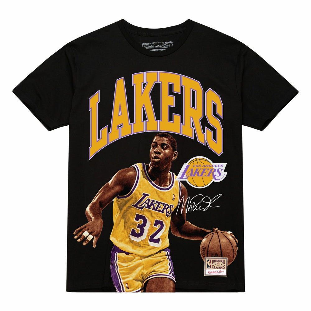 Magic Johnson Los Angeles Lakers Hardwood Classics Player Arch T-Shirt - Black online