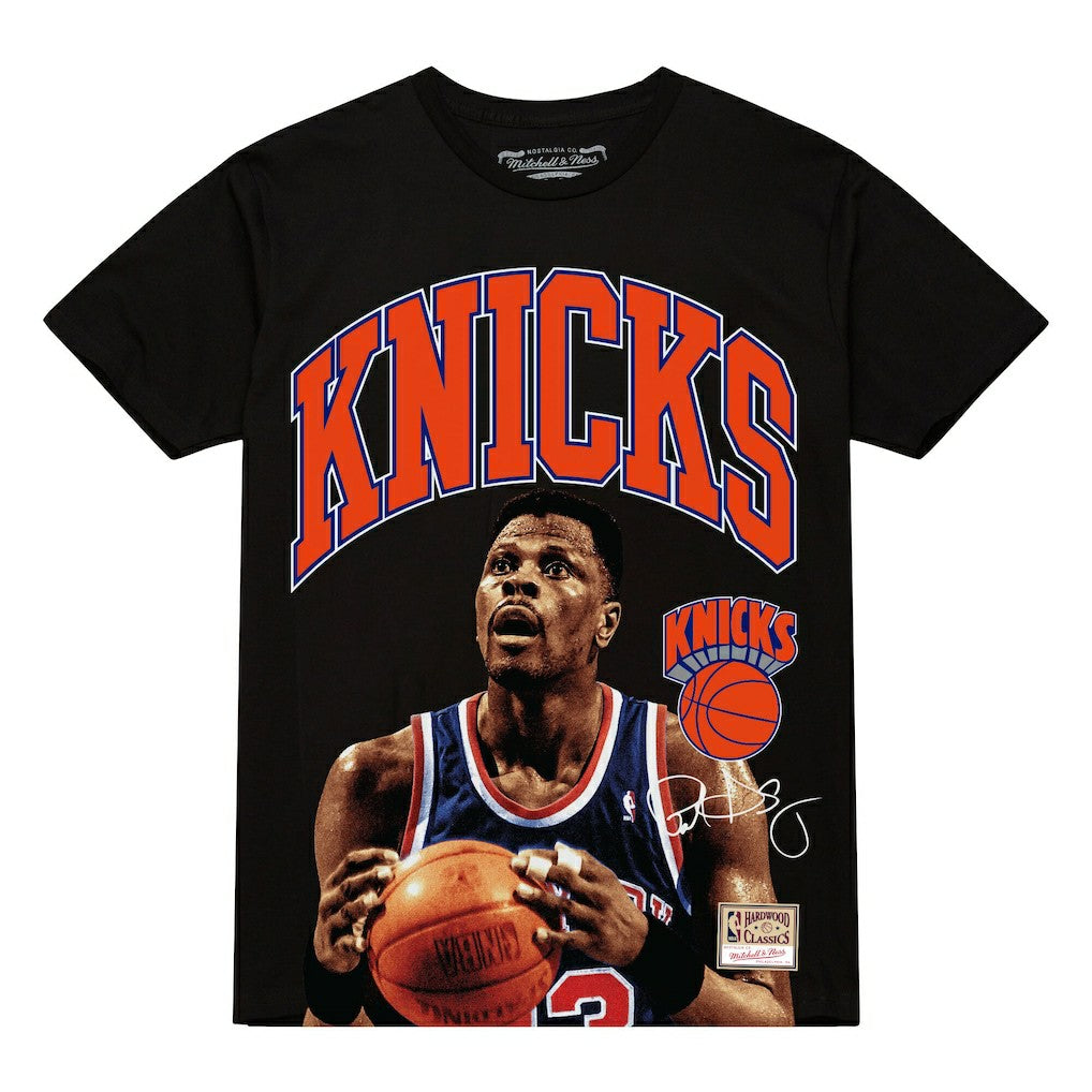Patrick Ewing New York Knicks Hardwood Classics Player Arch T-Shirt - Black discount