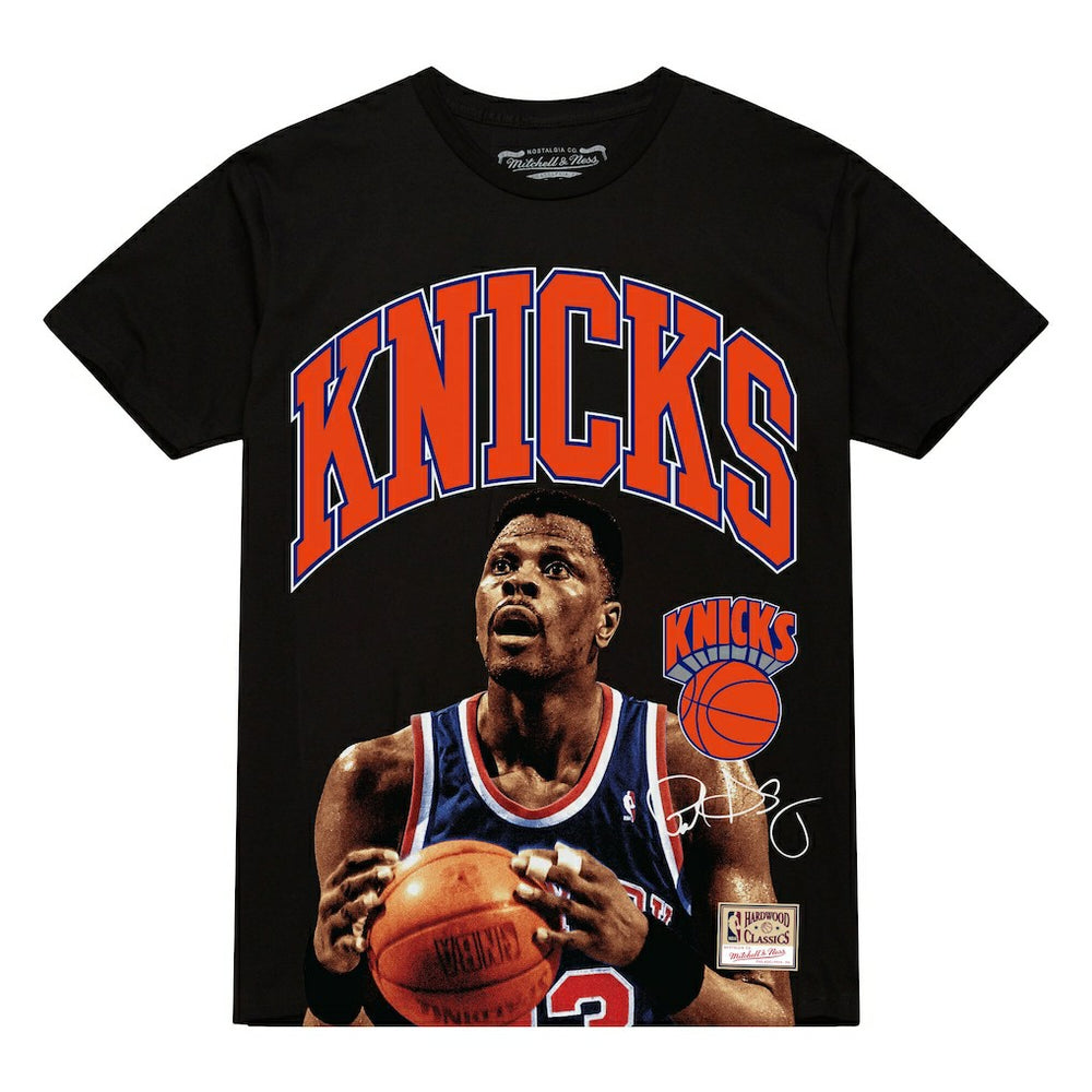 Patrick Ewing New York Knicks Hardwood Classics Player Arch T-Shirt - Black discount