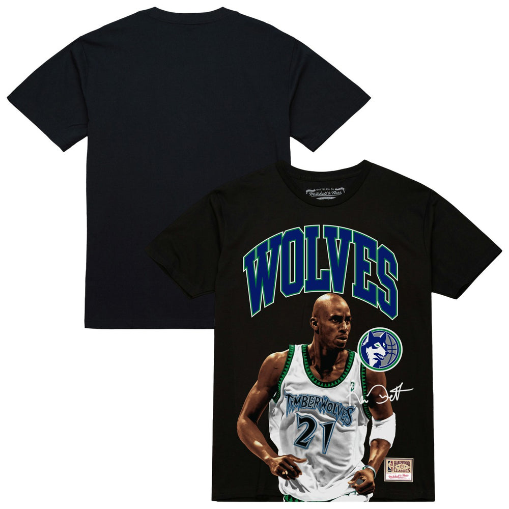 Kevin Garnett Minnesota Timberwolves Hardwood Classics Player Arch T-Shirt - Black outlet