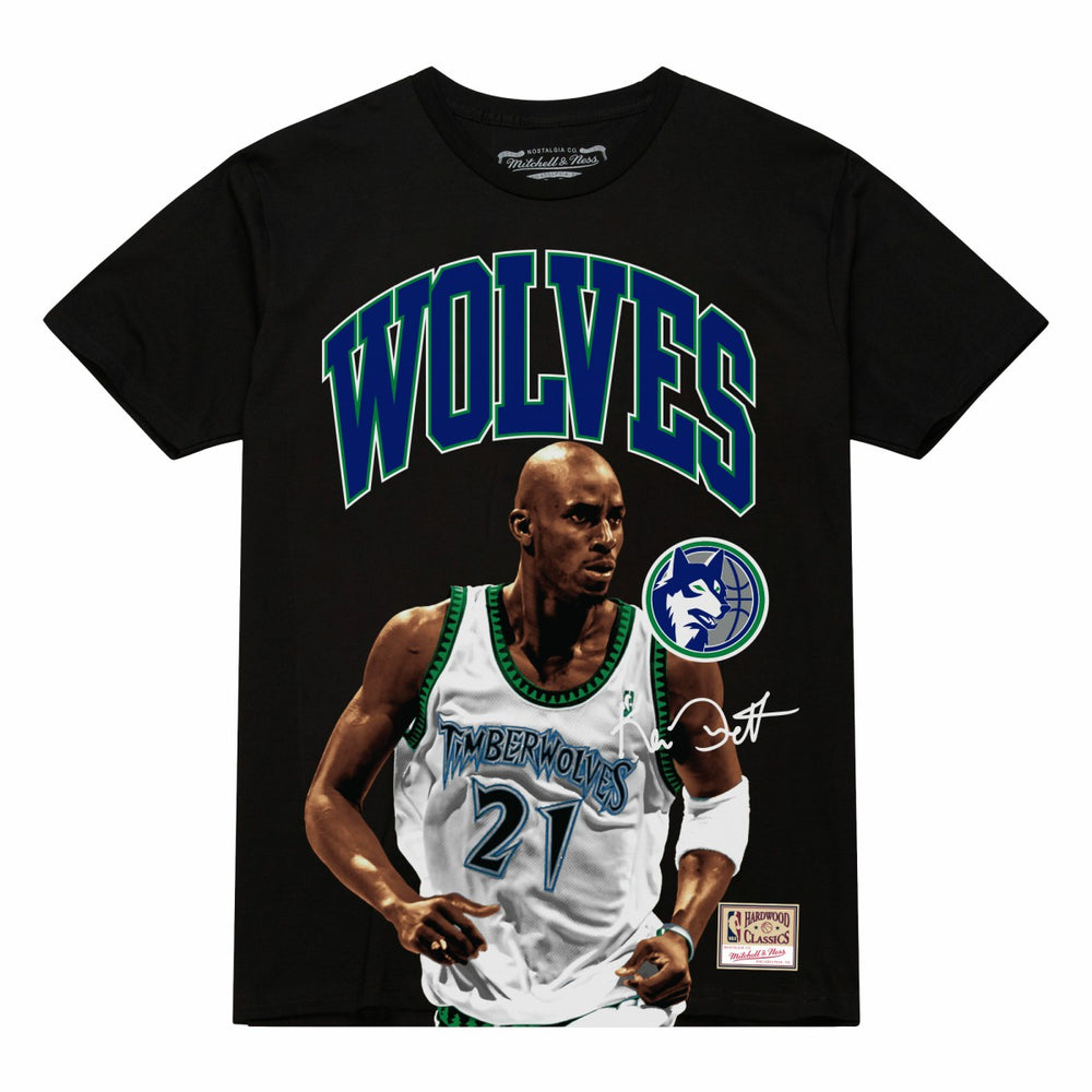 Kevin Garnett Minnesota Timberwolves Hardwood Classics Player Arch T-Shirt - Black outlet