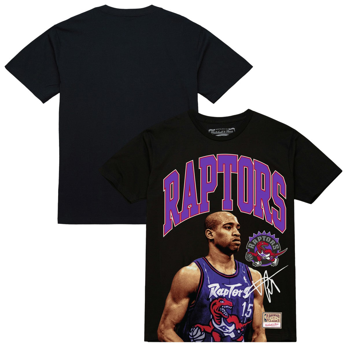 Vince Carter Toronto Raptors Hardwood Classics Player Arch T-Shirt - Black discount