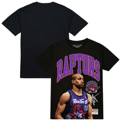 Vince Carter Toronto Raptors Hardwood Classics Player Arch T-Shirt - Black discount
