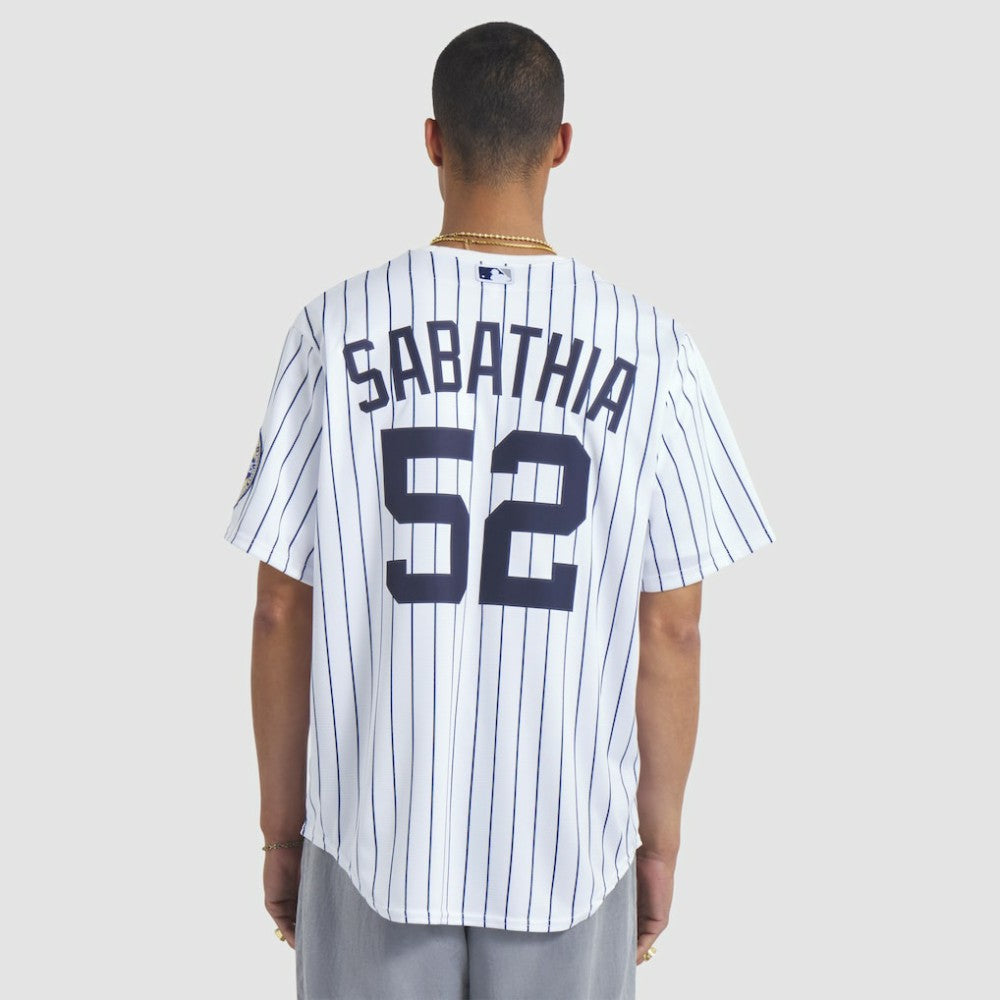 CC Sabathia New York Yankees 2025 Baseball Hall of Fame Name & Number Retired Replica Jersey White
