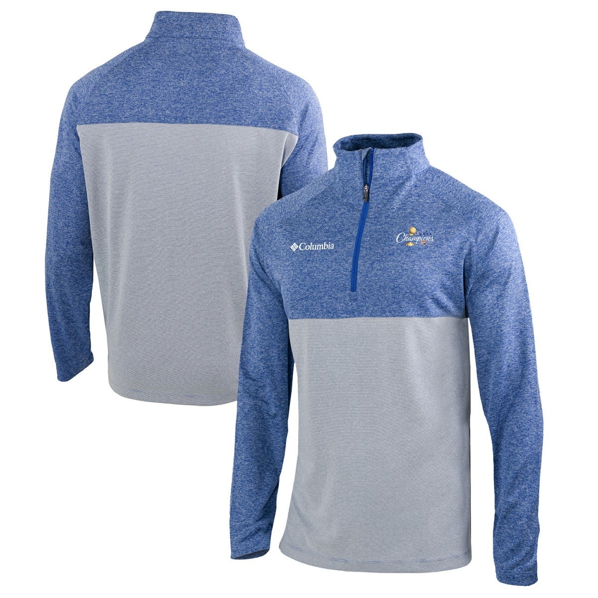Oklahoma City Thunder 2025 NBA Finals Champions Rockin' It Raglan Omni-Wick Quarter-Zip Pullover - Blue online