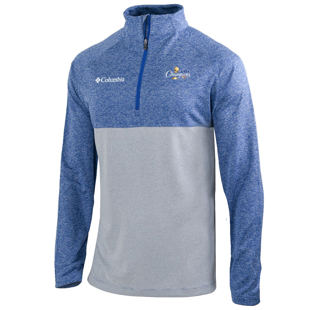Oklahoma City Thunder 2025 NBA Finals Champions Rockin' It Raglan Omni-Wick Quarter-Zip Pullover - Blue online