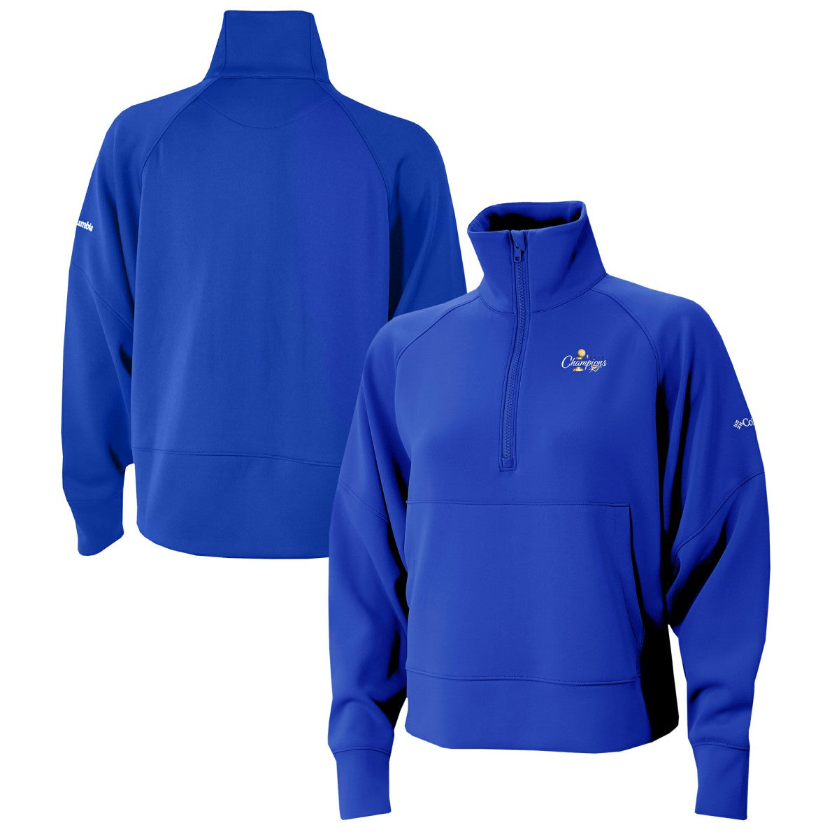 Oklahoma City Thunder Women's 2025 NBA Finals Champions Wickhams Hills Raglan Omni-Wick Half-Zip Pullover - Blue for sale