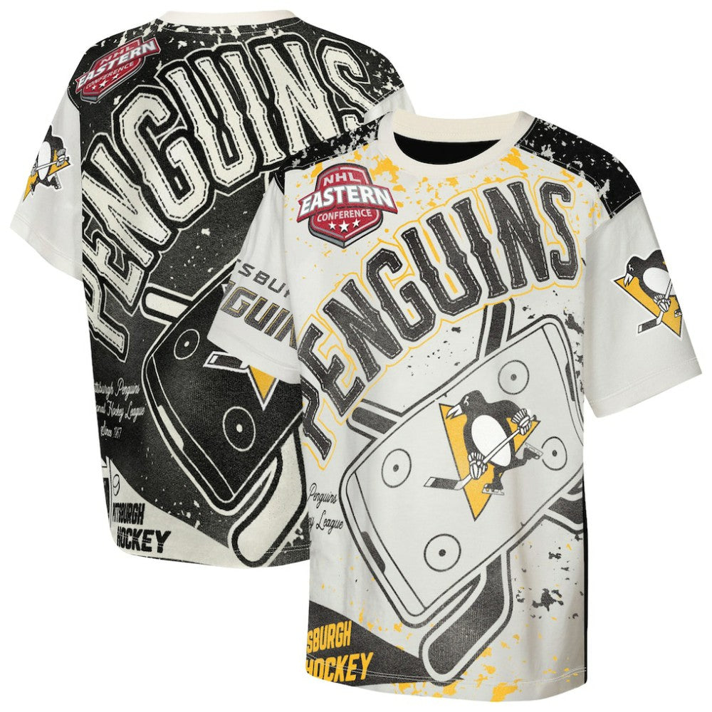 Pittsburgh Penguins Outerstuff Youth Top Player T-Shirt - Cream T-shirts