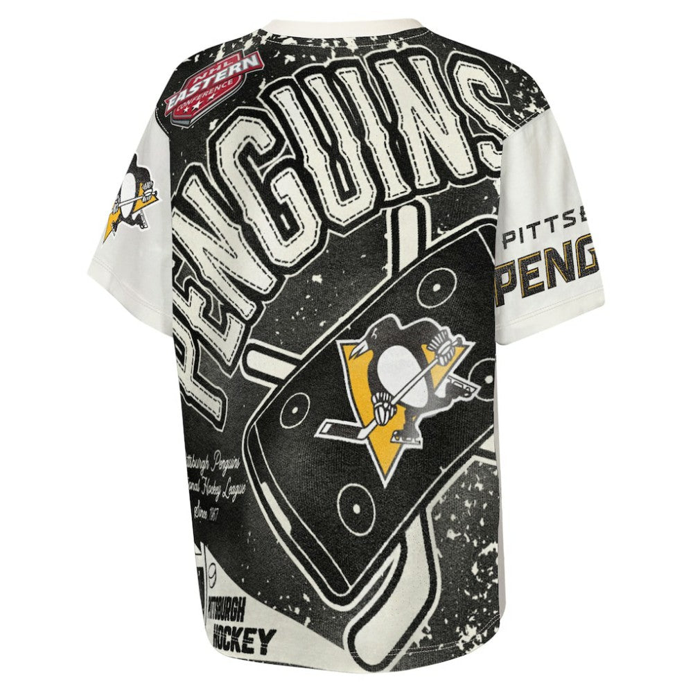 Pittsburgh Penguins Outerstuff Youth Top Player T-Shirt - Cream T-shirts