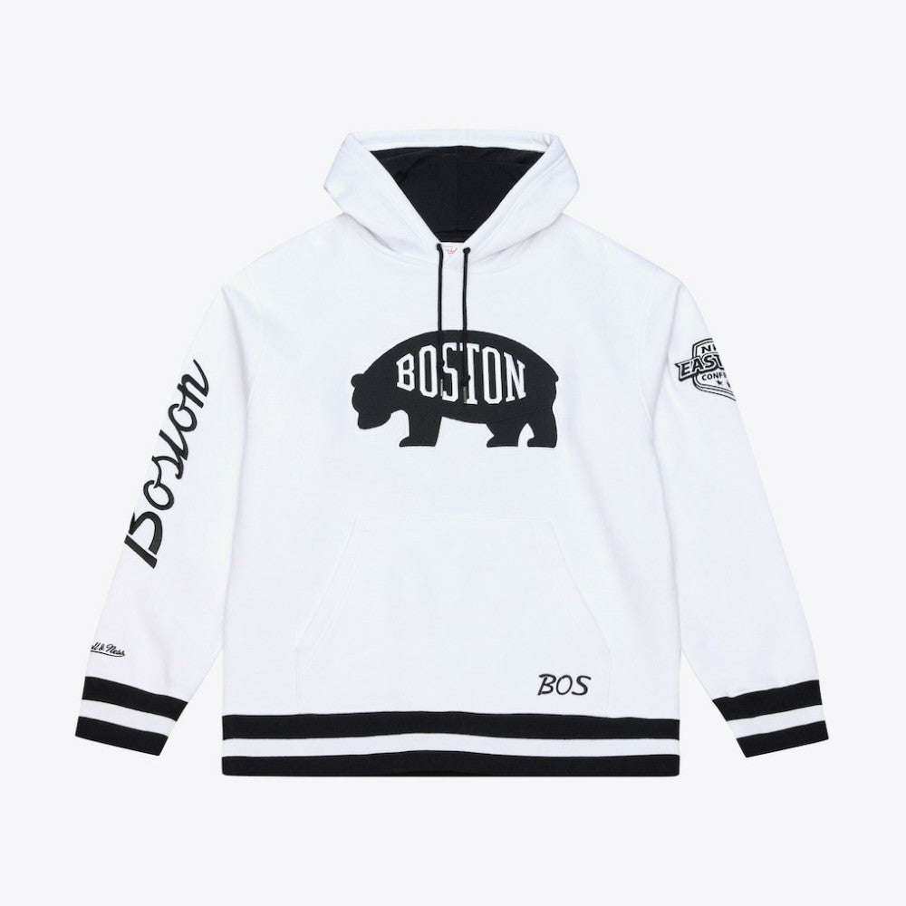 Boston Bruins Mitchell & Ness Arctic Fleece Hoodie - White Hoodies