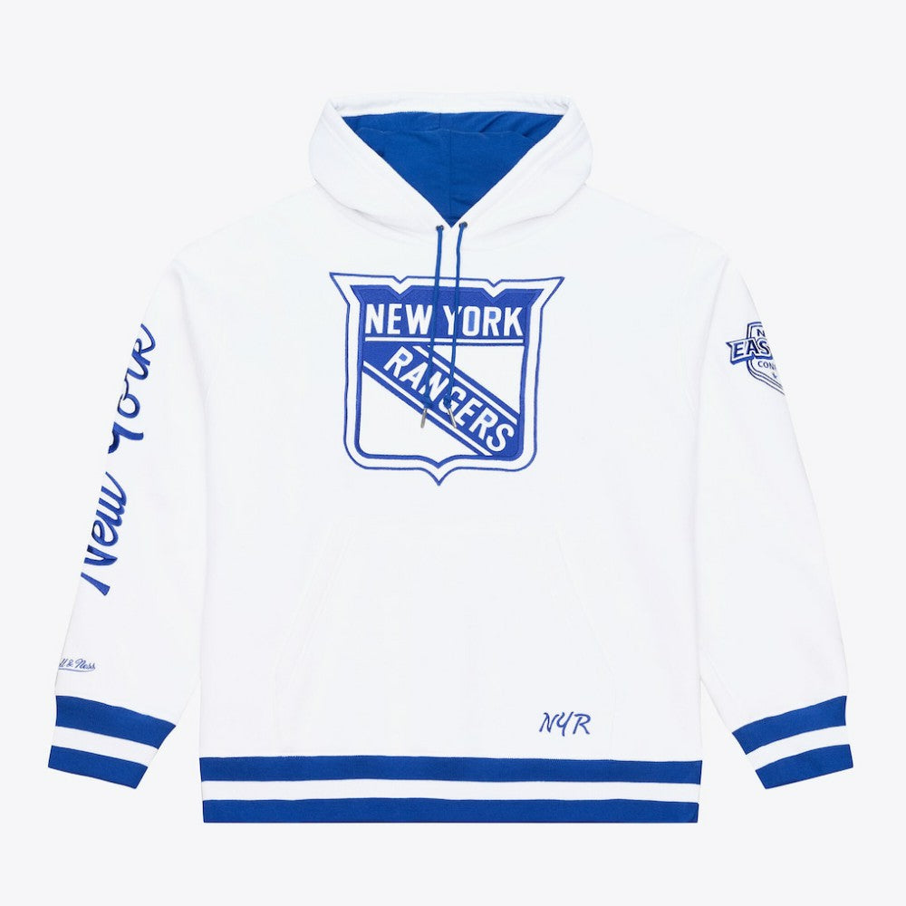 New York Rangers Mitchell & Ness Arctic Fleece Hoodie - White Hoodies