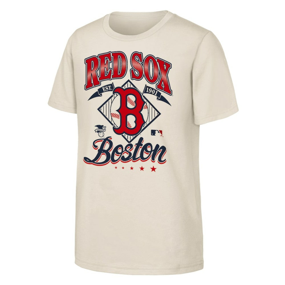 Boston Red Sox Outerstuff Youth Triple Hit T-Shirt Natural