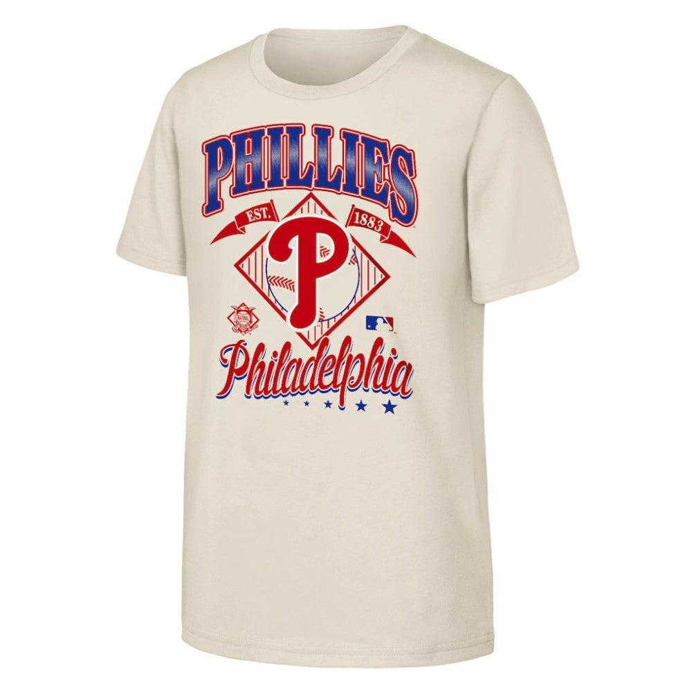 Philadelphia Phillies Outerstuff Youth Triple Hit T-Shirt Natural