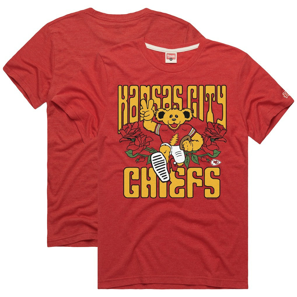 Kansas City Chiefs Homage NFL x Grateful Dead Tri-Blend T-Shirt - Red discount