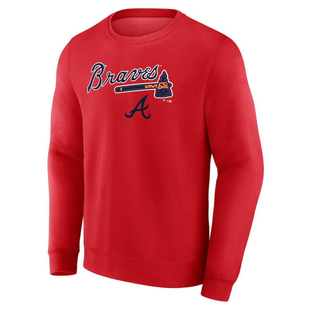 Atlanta Braves Team Lockup Sweatshirt Red
