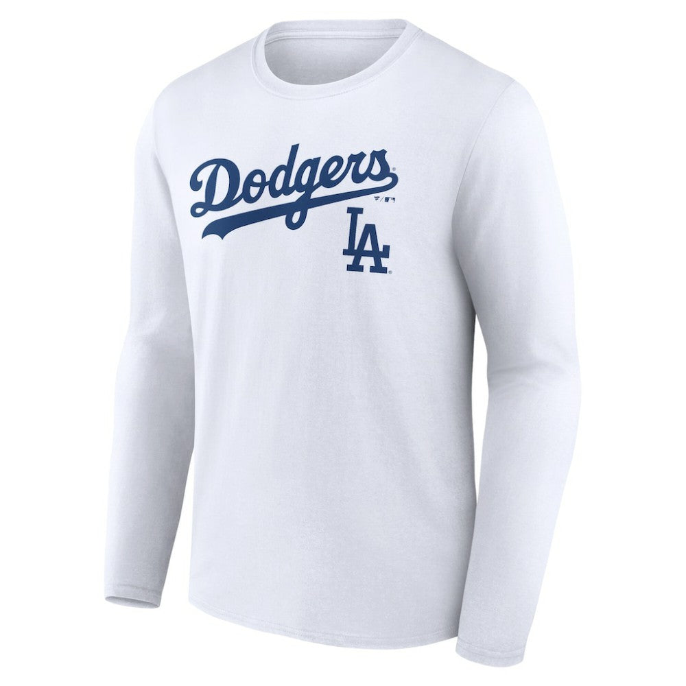 Los Angeles Dodgers Team Lockup Long Sleeve T-Shirt White