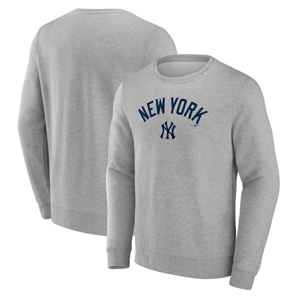 New York Yankees Team Lockup Sweatshirt Gray