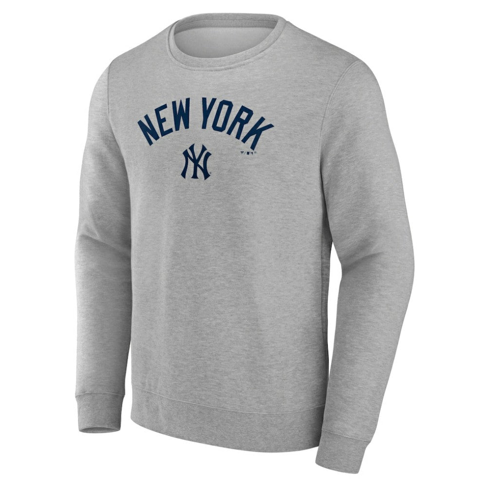 New York Yankees Team Lockup Sweatshirt Gray