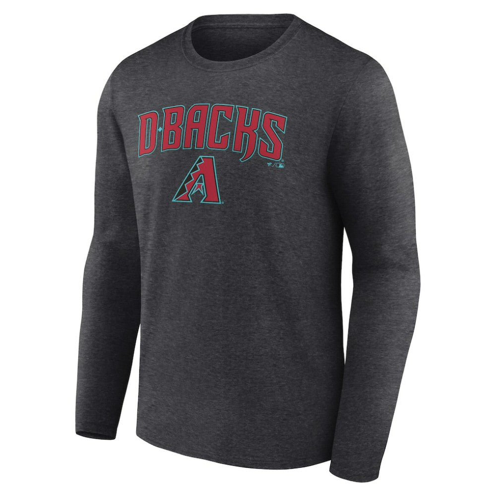 Arizona Diamondbacks Team Lockup Long Sleeve T-Shirt Charcoal