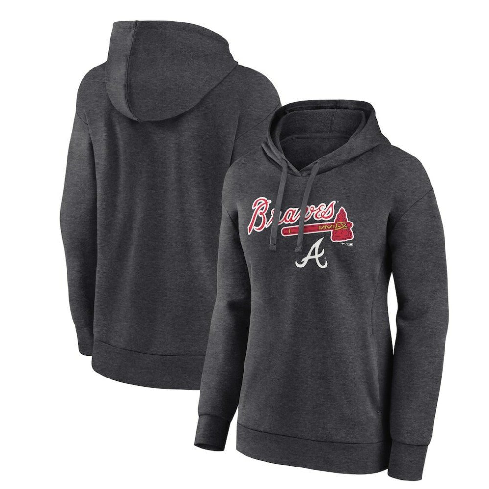 Atlanta Braves Women's Team Lockup Hoodie Charcoal