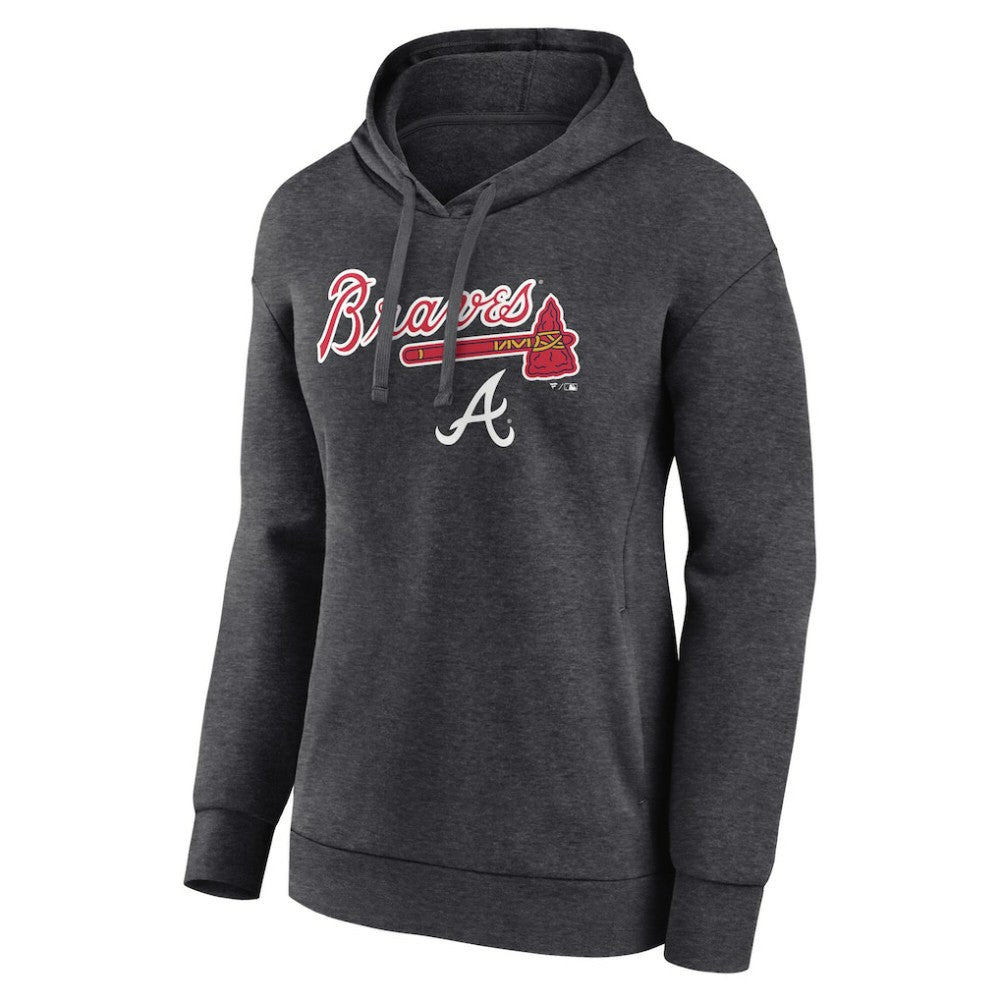 Atlanta Braves Women's Team Lockup Hoodie Charcoal