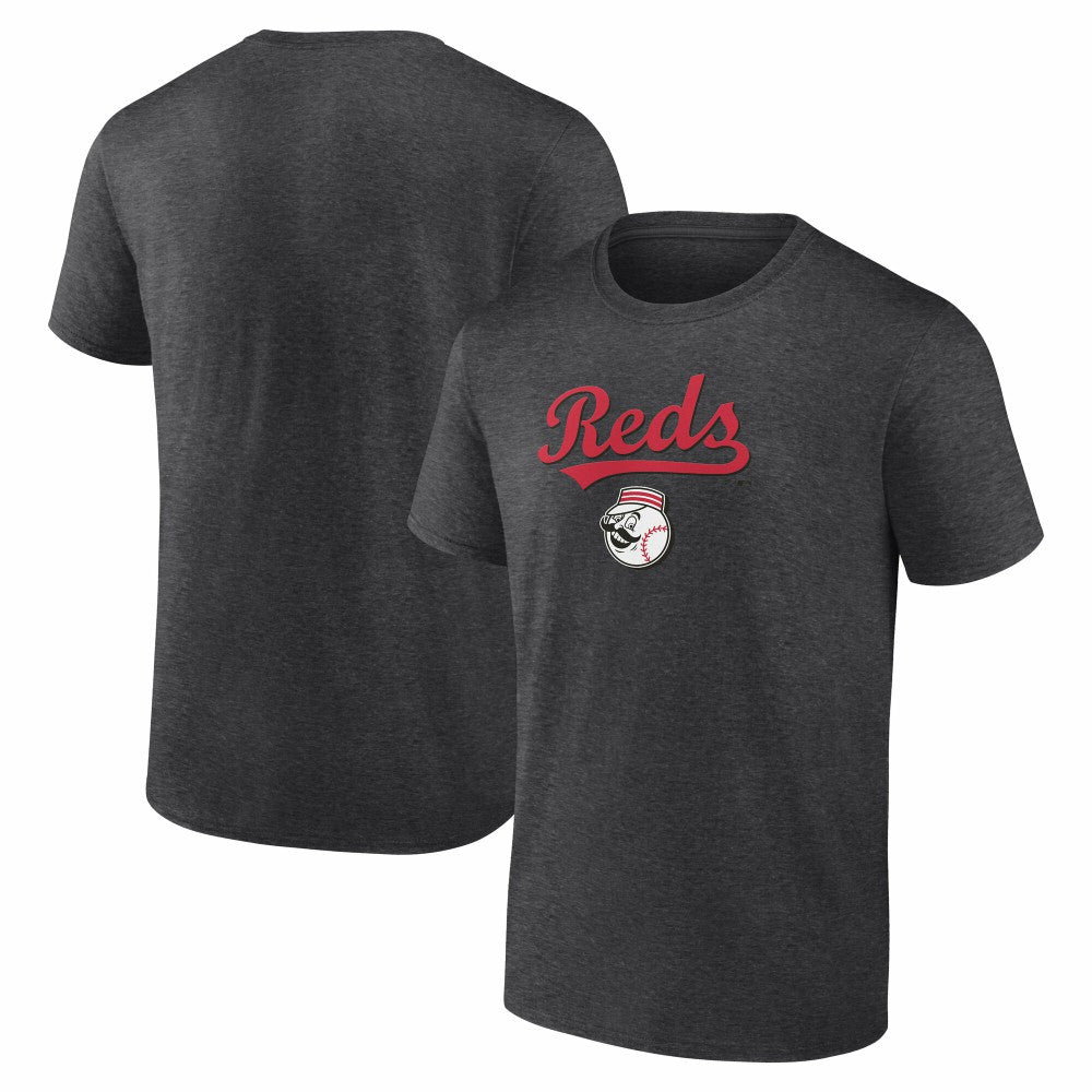 Cincinnati Reds Team Lockup T-Shirt Charcoal