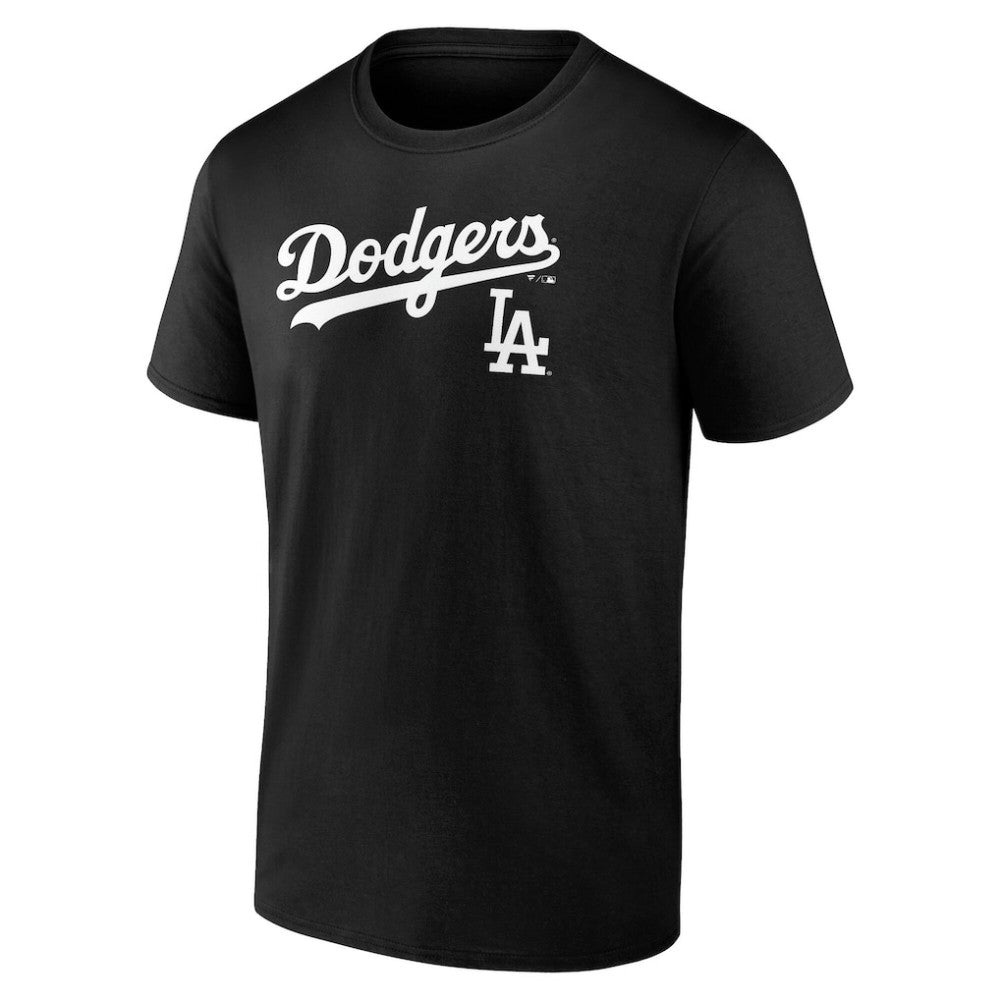 Los Angeles Dodgers Team Lockup T-Shirt Black