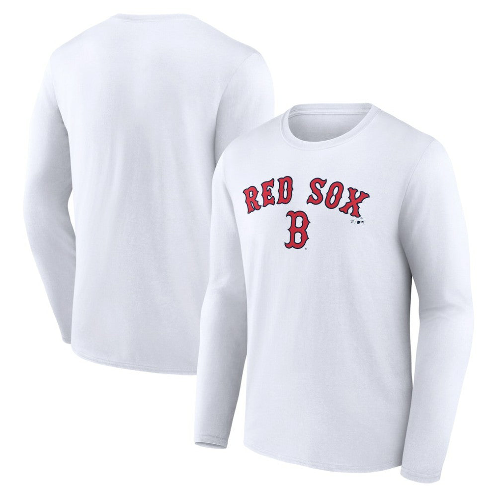 Boston Red Sox Team Lockup Long Sleeve T-Shirt White