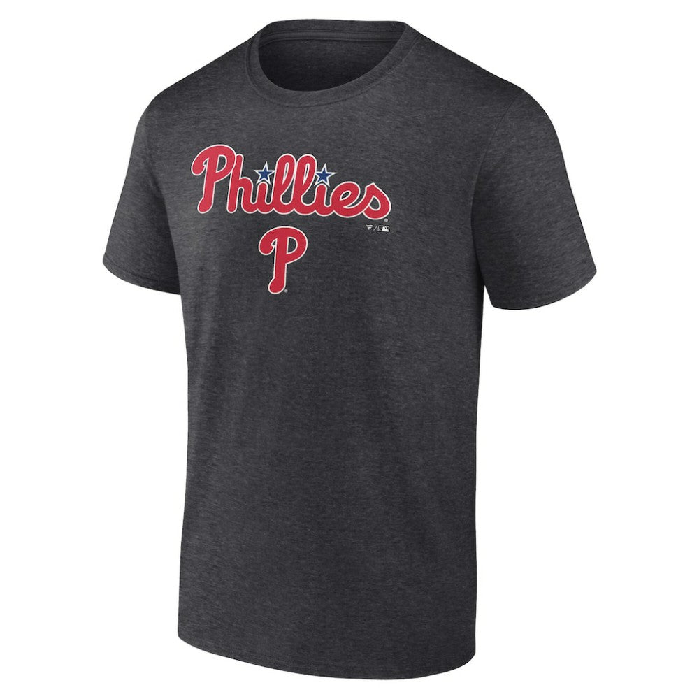 Philadelphia Phillies Team Lockup T-Shirt Charcoal