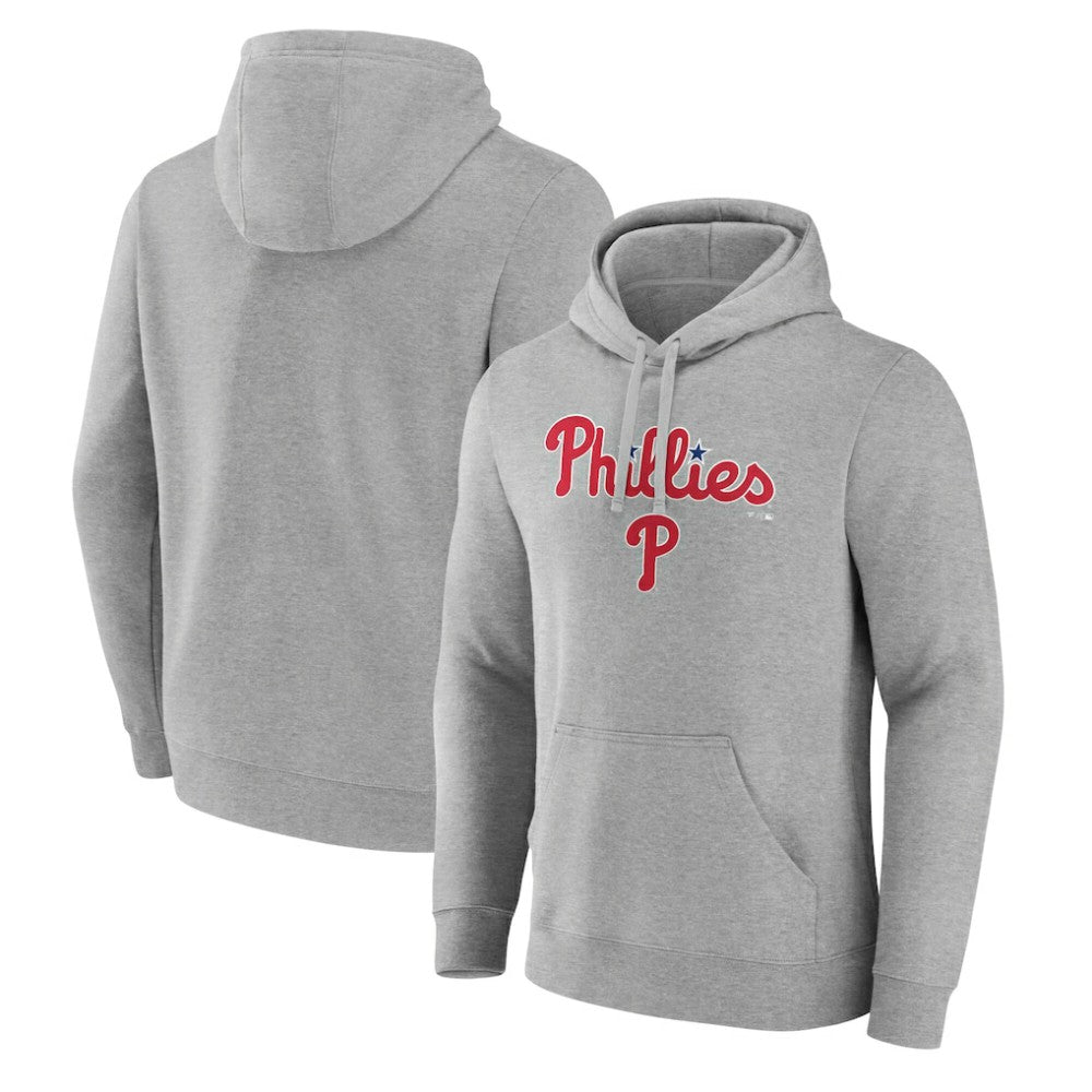 Philadelphia Phillies Team Lockup Hoodie Gray