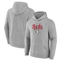 Cincinnati Reds Team Lockup Hoodie Gray