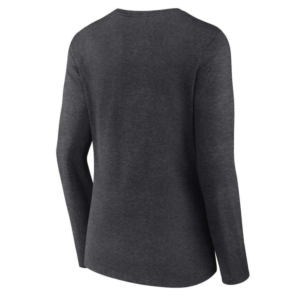 San Francisco Giants Women's Team Lockup Long Sleeve V-Neck T-Shirt Charcoal