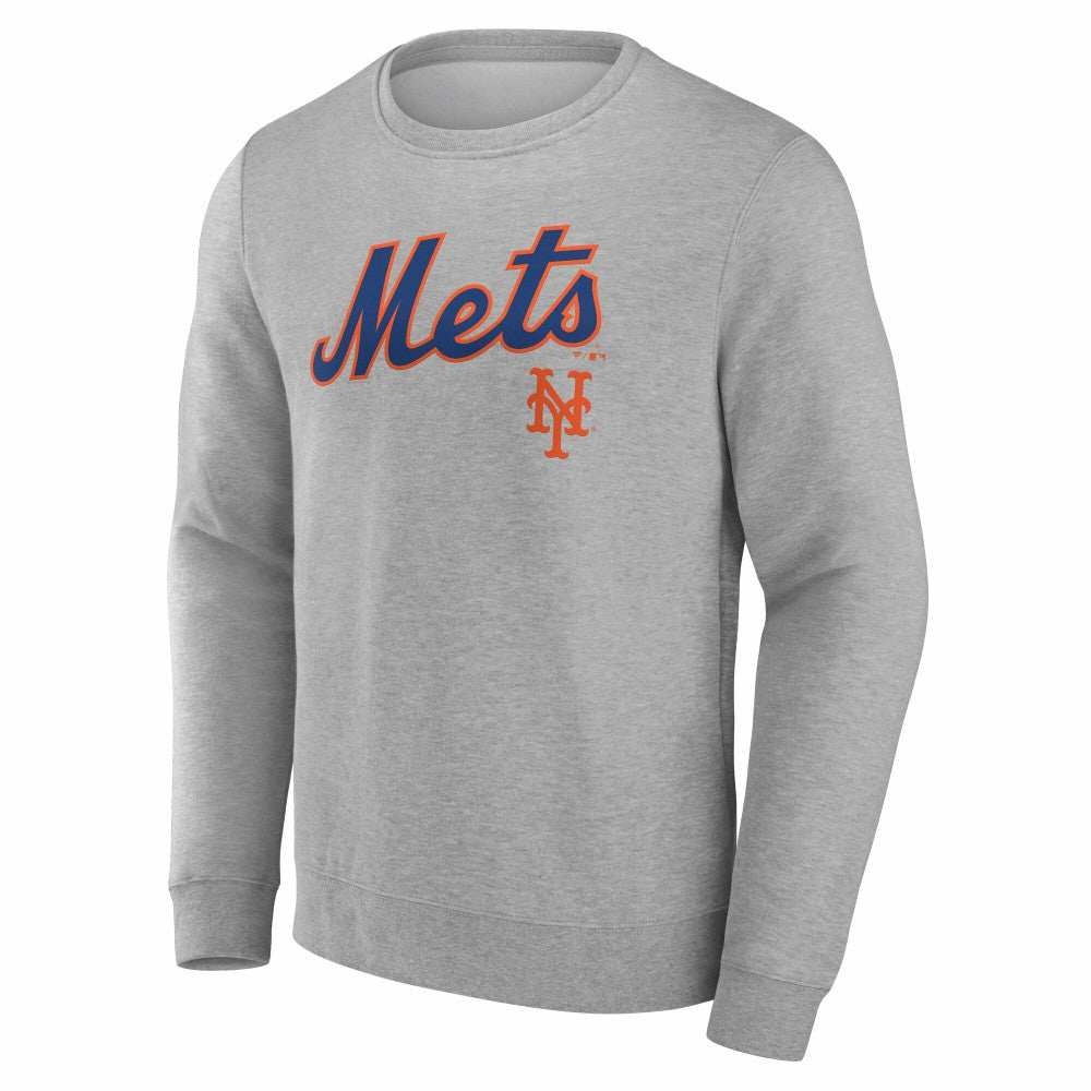 New York Mets Team Lockup Sweatshirt Gray