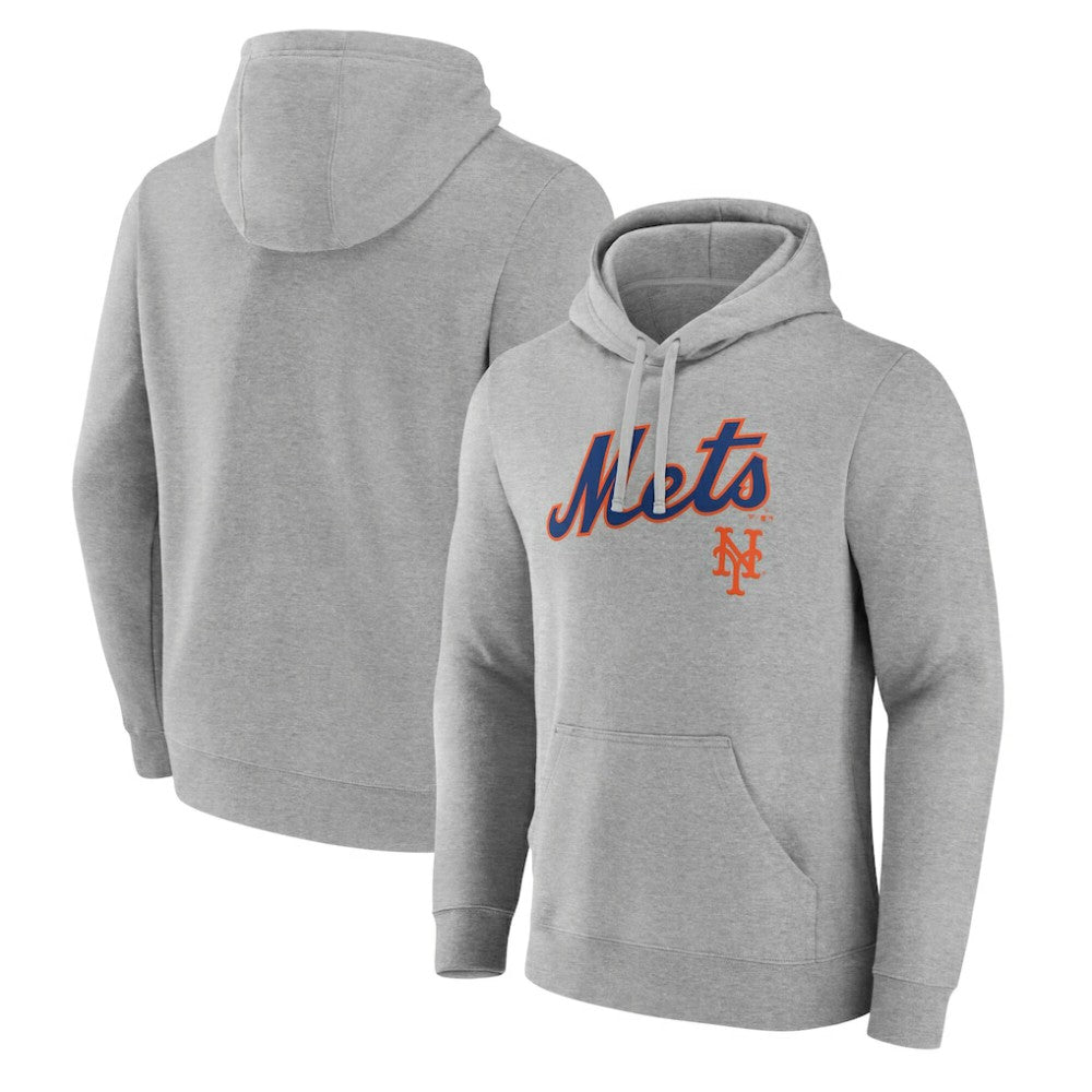 New York Mets Team Lockup Hoodie Gray