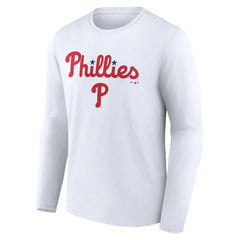 Philadelphia Phillies Team Lockup Long Sleeve T-Shirt White