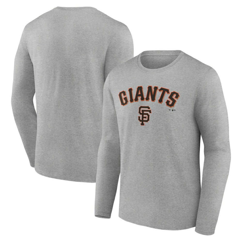 San Francisco Giants Team Lockup Long Sleeve T-Shirt Gray