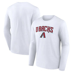 Arizona Diamondbacks Team Lockup Long Sleeve T-Shirt White