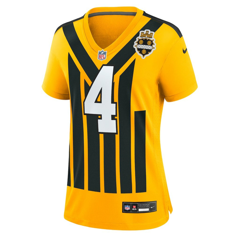 DK Metcalf Pittsburgh Steelers Women's Alternate 1933 Throwback Game Jersey - Gold on sale