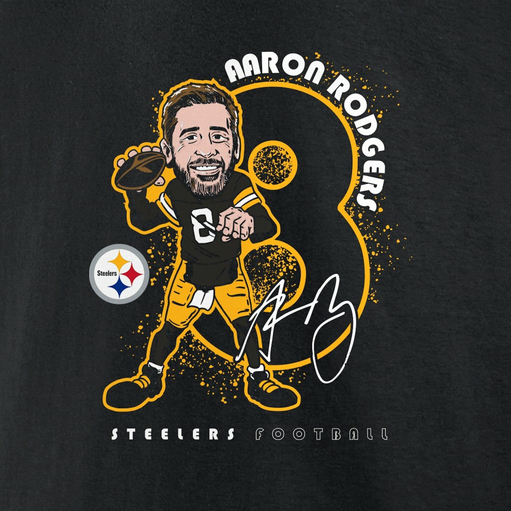 Aaron Rodgers Pittsburgh Steelers Steel City T-Shirt - Black online