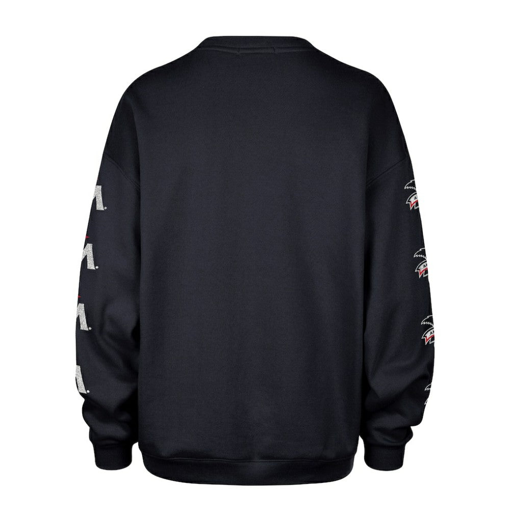 Minnesota Twins Women's Trendy Team Go Big Oversized Sweatshirt Navy