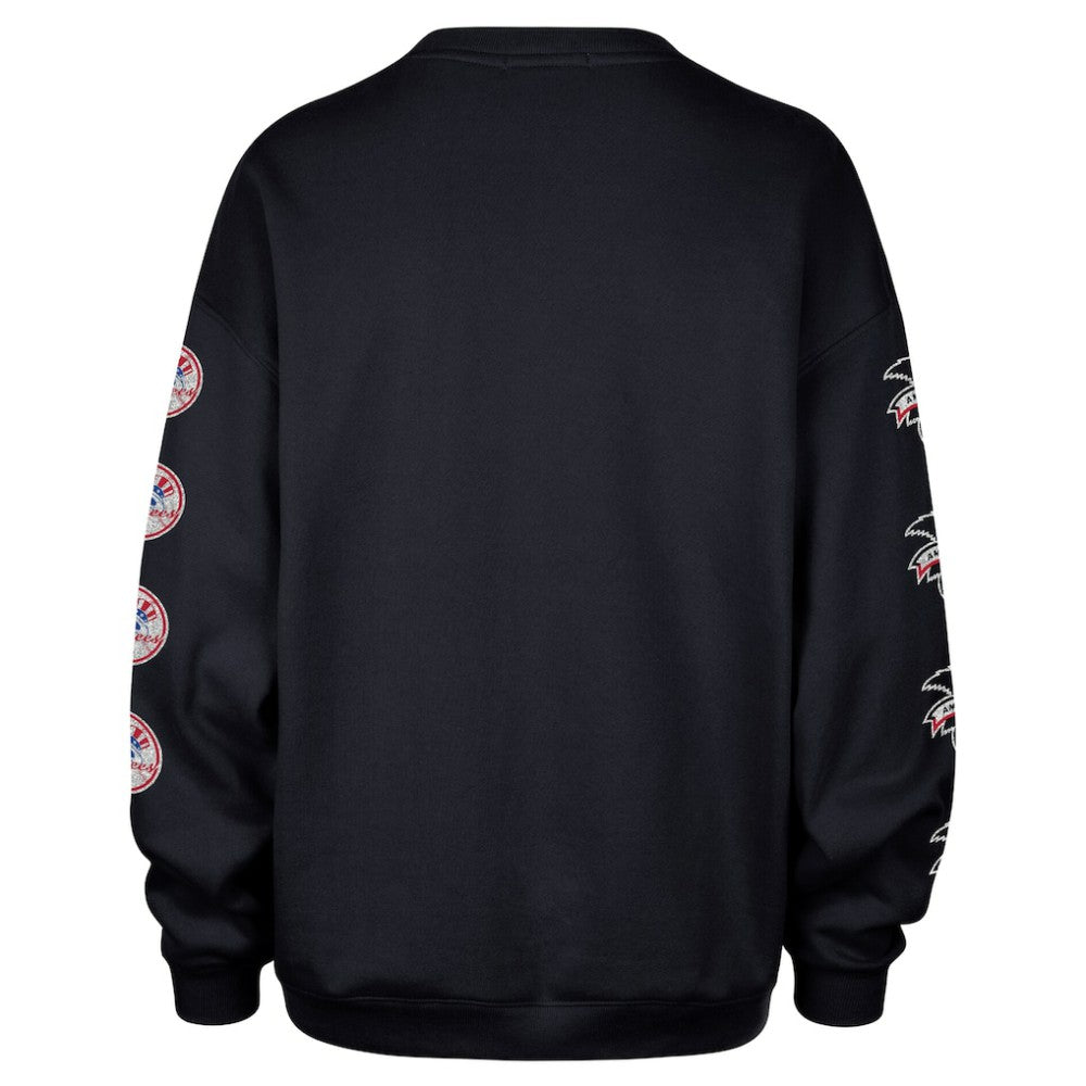 New York Yankees Women's Trendy Team Go Big Oversized Sweatshirt Navy