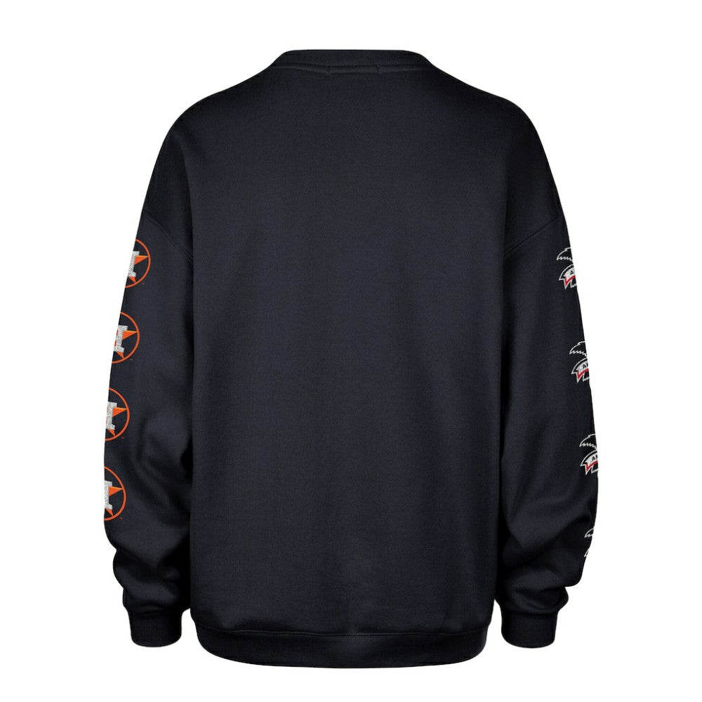 Houston Astros Women's Trendy Team Go Big Oversized Sweatshirt Navy