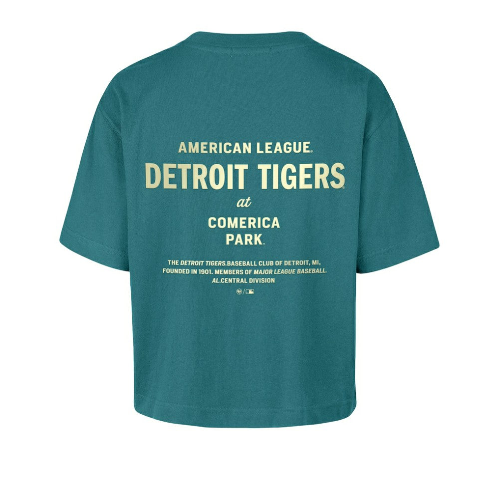 Detroit Tigers Women's Contemporary Basics Leon City T-Shirt Teal