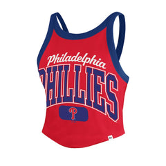 Philadelphia Phillies Women's Trendy Team Rally Sporty Cropped Racerback Tank Top Red
