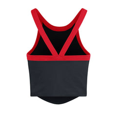 Atlanta Braves Women's Trendy Team Rally Sporty Cropped Racerback Tank Top Black